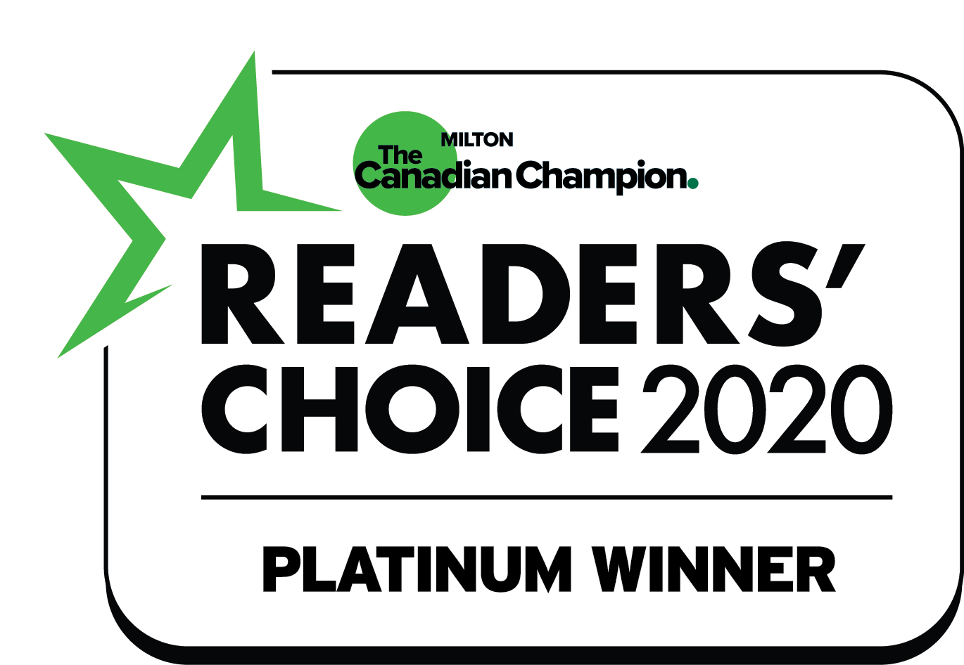 2020 Readers Choice Award Milton Chiropractor